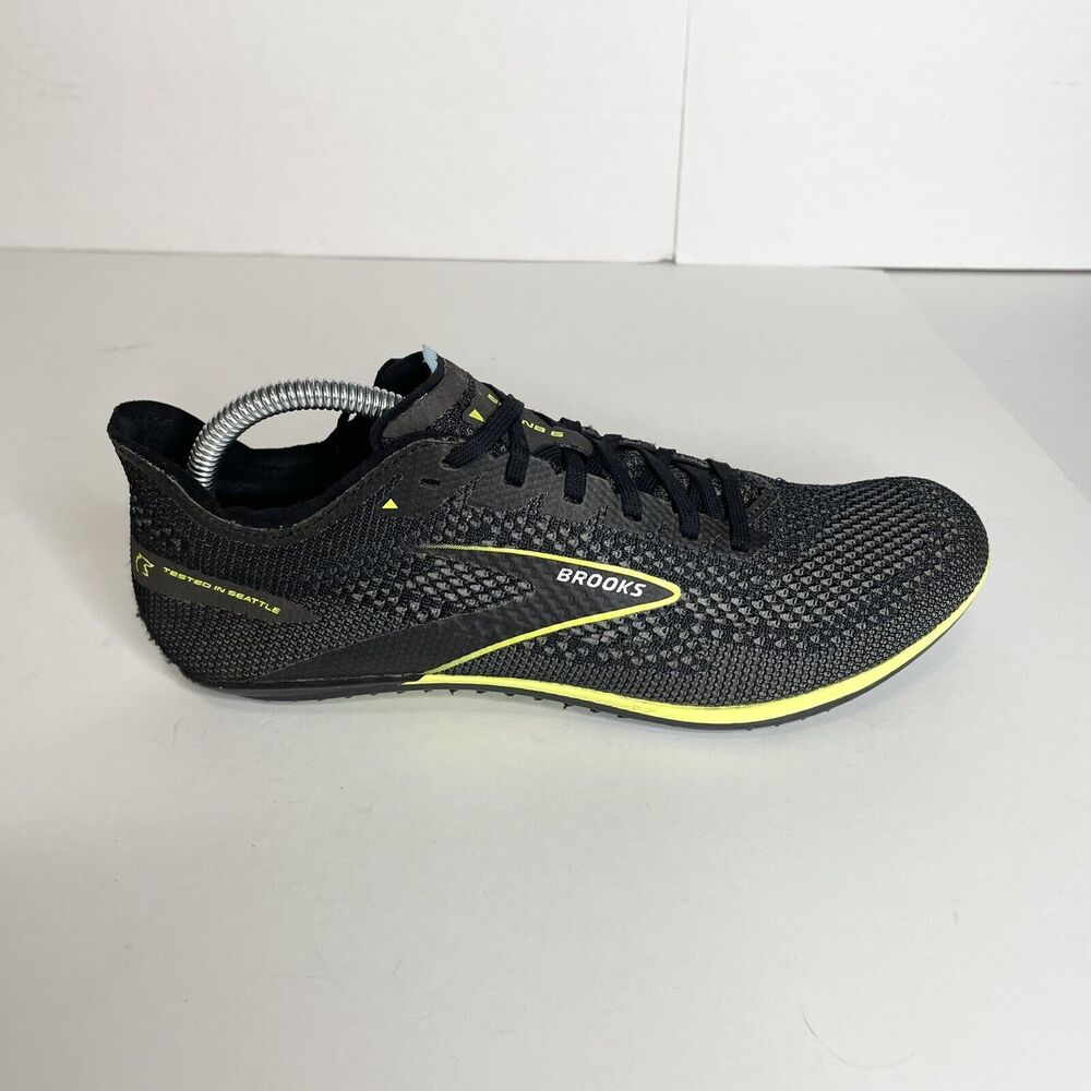 Brooks ELMN8  6 Unisex Running Shoes Men’s Size 9.5D Spikes Black 1000401D013
